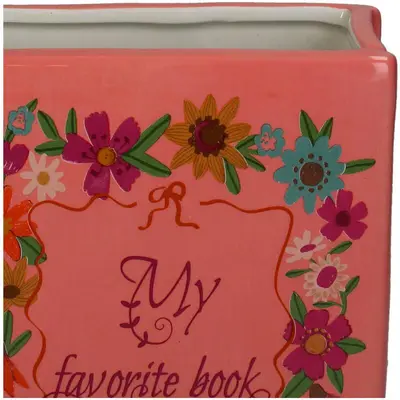 Kersten vaas dolomiet boek 16.5x7.5x21.5cm multi - afbeelding 3