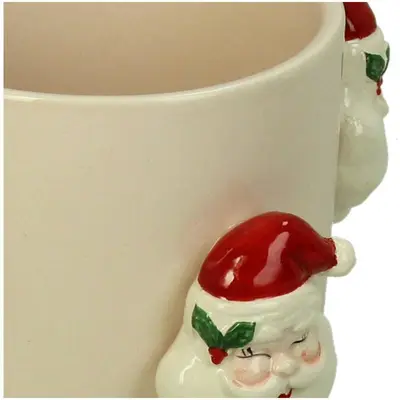 Kersten vaas dolomiet santa 12x11cm multi - afbeelding 2