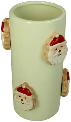 Kersten vaas dolomiet santa 13x22.5cm multi - afbeelding 1