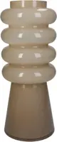 Kersten vaas glas rond 12x30cm beige - afbeelding 5
