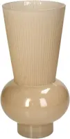 Kersten vaas glas rond 14x25.5cm beige kopen?