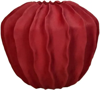 Kersten vaas polyresin deco 22.5x19.5cm rood - afbeelding 1