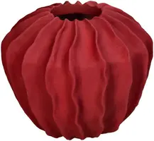 Kersten vaas polyresin deco 22.5x19.5cm rood - afbeelding 2