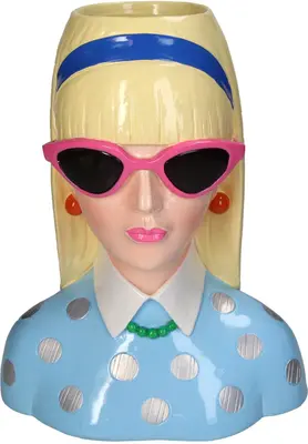 Kersten vaas polyresin fashion lady 23x16x29cm multi