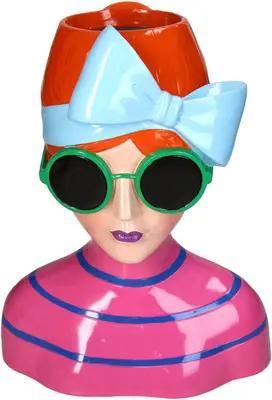 Kersten vaas polyresin fashion lady 24x17x30cm multi