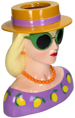 Kersten vaas polyresin mode dame 26x19.5x29cm multi - afbeelding 2