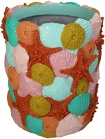 Kersten vaas polyresin schelp 23x27cm multi - afbeelding 1