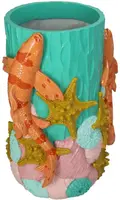 Kersten vaas polyresin vis 19x17x28cm multi - afbeelding 1