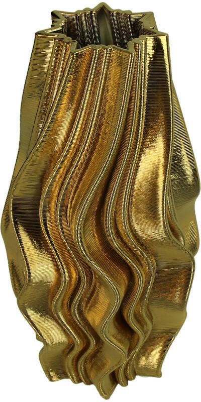 Kersten vaas porselein deco 15x15.5x28.5cm goud - afbeelding 1