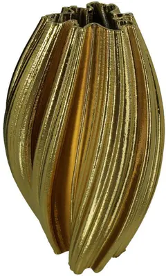 Kersten vaas porselein deco 20.5x22.5x32cm goud - afbeelding 1