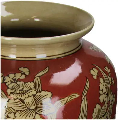Kersten vaas porselein deco 20.5x37cm terra - afbeelding 2