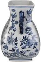 Kersten vaas porselein deco 24.5x21.5x30cm blauw - afbeelding 4