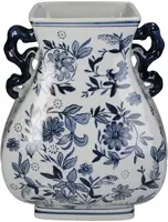 Kersten vaas porselein deco 24.5x21.5x30cm blauw - afbeelding 1