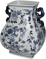 Kersten vaas porselein deco 24.5x21.5x30cm blauw - afbeelding 2