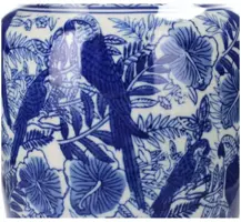 Kersten vaas porselein delfts blauw 16x31cm blauw, wit - afbeelding 4