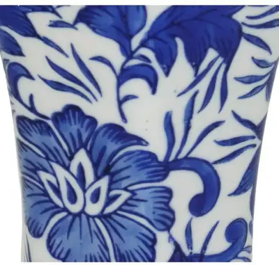 Kersten vaas porselein dutch delight 10x21cm blauw - afbeelding 4