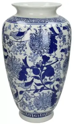 Kersten vaas porselein dutch delight 18x36cm blauw