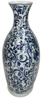 Kersten vaas porselein dutch delight 25x9x30.5cm blauw - afbeelding 2