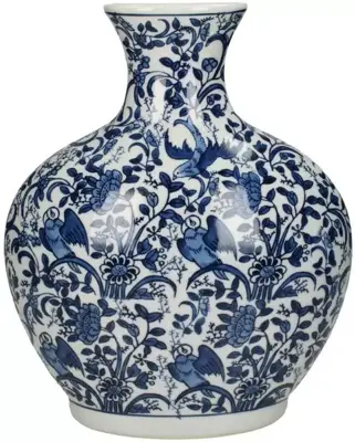Kersten vaas porselein dutch delight 25x9x30.5cm blauw - afbeelding 1