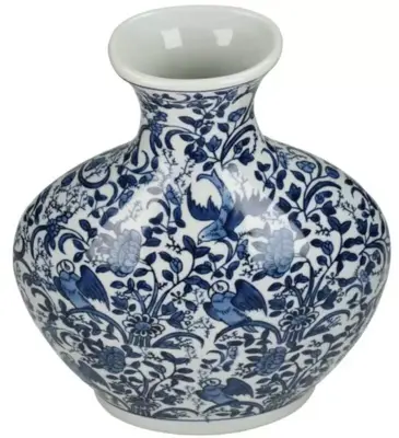 Kersten vaas porselein dutch delight 25x9x30.5cm blauw - afbeelding 3