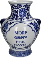 Kersten vaas porselein more amore por favor 21.5x31cm blauw kopen?