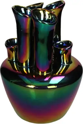 Kersten vaas porselein tubes 22x30cm iriserend