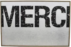 Kersten wanddecoratie papier merci 77x3cm ivoor kopen?