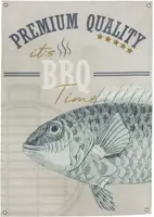 Kersten wanddoek buiten polyester bbq 70x100cm zwart