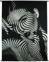 Kersten wanddoek velours lady stripes 140x170cm zwart - afbeelding 1