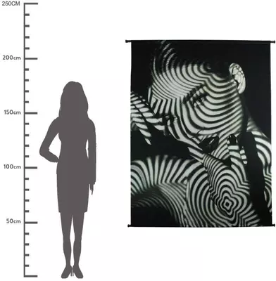 Kersten wanddoek velours lady stripes 140x170cm zwart - afbeelding 4