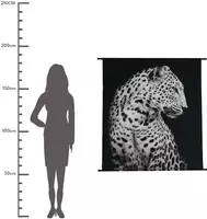 Kersten wanddoek velours luipaard 132x138cm zwart - afbeelding 5