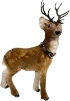 Kerstfiguur kunststof hert staand 23x10x39cm bruin kopen?