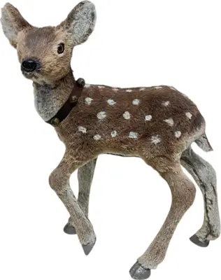 Kerstfiguur kunststof hert staand 51x20x58cm bruin - afbeelding 2