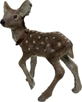 Kerstfiguur kunststof hert staand 51x20x58cm bruin - afbeelding 1