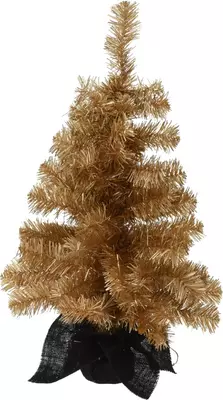 Kerstfiguur kunststof kerstboom 8.5x8.5x61cm goud