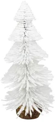 Kerstfiguur kunststof kerstboom 8x8x22cm wit