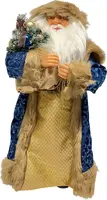 Kerstfiguur kunststof kerstman herman 20x23x60cm blauw kopen?