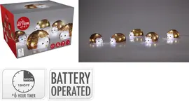 Kerstfiguur LED egel set van 5 stuks met 40 LED-lampjes - afbeelding 4