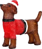 Kerstfiguur LED hond met 40 lampjes 38cm - afbeelding 1