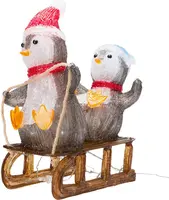 Kerstfiguur LED pinguïn met 90 lampjes 46cm - afbeelding 1