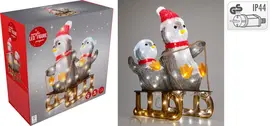 Kerstfiguur LED pinguïn met 90 lampjes 46cm - afbeelding 5