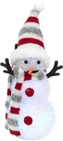 Kerstfiguur LED sneeuwpop kleurveranderend 23cm - afbeelding 1