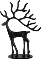 Kerstfiguur metaal rendier staand 23x8x31.5cm zwart kopen?