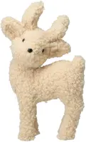 Kerstfiguur polyester hert 17x8x32cm beige kopen?