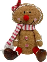 Kerstfiguur polyester peperkoek man 16x6x26cm bruin kopen?