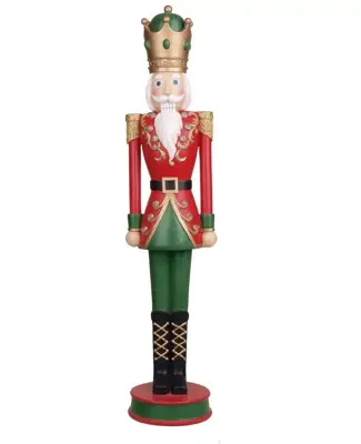 Kerstfiguur polystone notenkraker 12.5x11.8x55.5cm multi