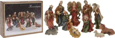 Kerstgroep 11 figuren multi
