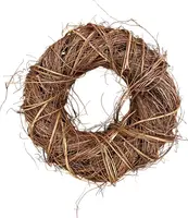 Kerstkrans 60cm bruin - afbeelding 1