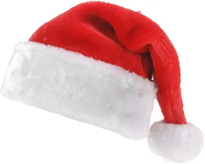 Kerstmuts deluxe rood, wit 