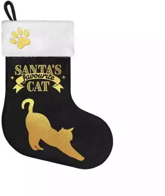 Kerstsok favourite cat black - afbeelding 1